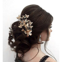 Apurva Pearls Gold Plated Austrian Stone Hair Brooch - 1502068