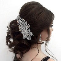 Apurva Pearls White Austrian Stone Hair Brooch - 1502070c