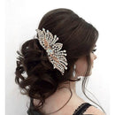 Apurva Pearls White Austrian Stone Gold Plated Hair Brooch - 1502076A