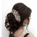 Apurva Pearls Multi Austrian Stone Gold Plated Hair Brooch - 1502076B