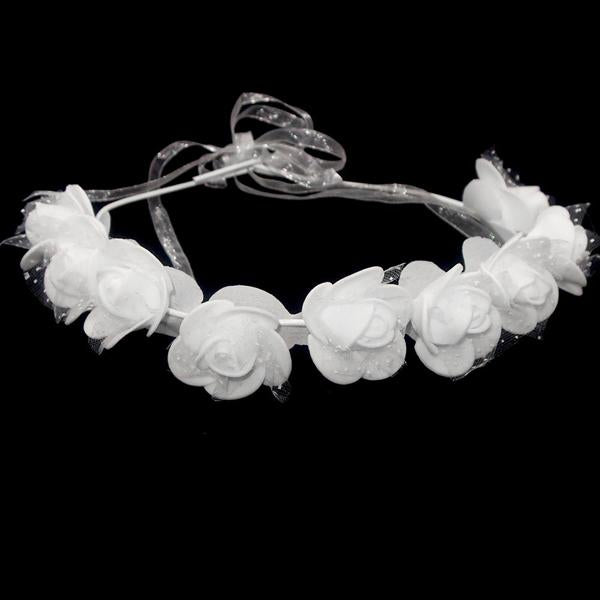 Urthn White Tiara Rose Flower Crown - 1502102