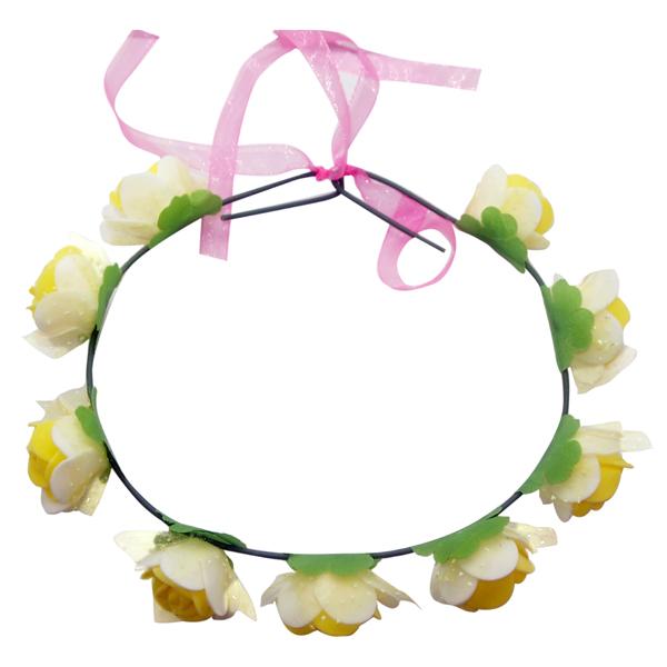 Urthn Yellow Rose Tiara Flower Crown - 1502103B