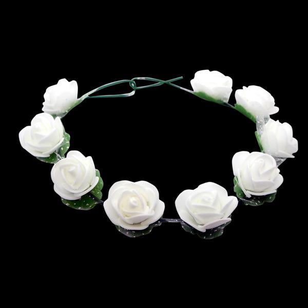 Urthn White Tiara Rose Flower Crown - 1502103D