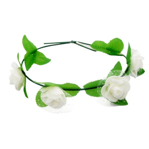 Urthn White Rose Tiara Flower Crown - 1502104D