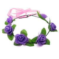 Urthn Purple Tiara Rose Flower Crown - 1502104E