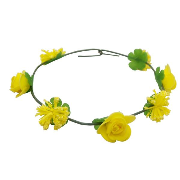 Urthn Yellow Rose Tiara Flower Crown - 1502105B