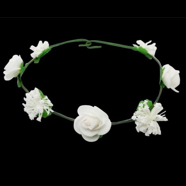 Urthn White Tiara Rose Flower Crown - 1502105D