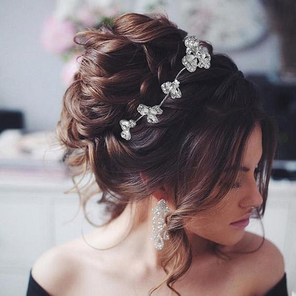 Apurva Pearls Stone Silver Plated Floral Design Hair Brooch