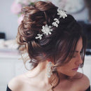 Apurva Pearls Stone Silver Plated Floral Design Hair Brooch - 1502206B