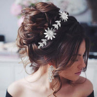 Apurva Pearls Stone Silver Plated Hair Brooch - 1502207B