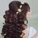 Apurva Pearls Stone Gold Plated Hair Brooch - 1502209A