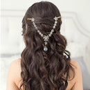 Apurva Pearls Stone Gold Plated Hair Brooch - 1502217A