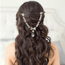 Apurva Pearls Stone Gold Plated Hair Brooch - 1502219A