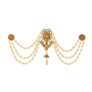 Apurva Pearls Pearl Stone Gold Plated Hair Brooch - 1502229B