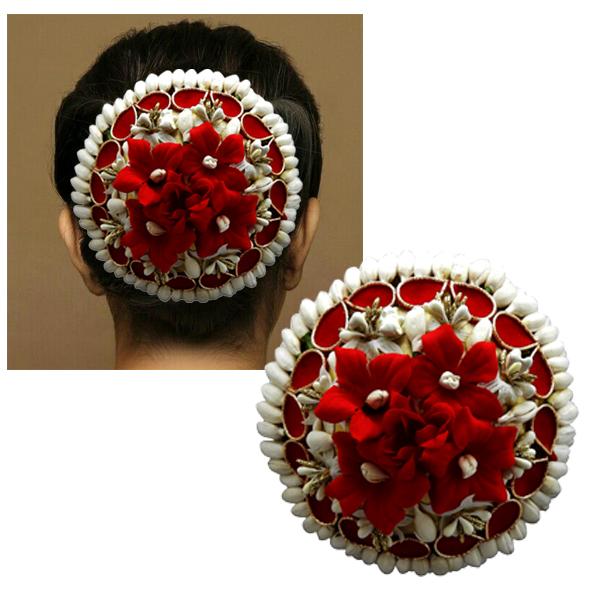 Apurva Pearls Zinc Alloy Floral Design Hair Brooch - 1502234A