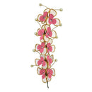 Apurva Pearls Pink Floral Design Hair Brooch - 1502243D