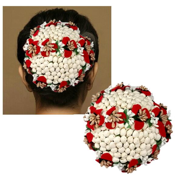 Apurva Pearls Multi Floral Austrian Stone Hair Brooch - 1502248B