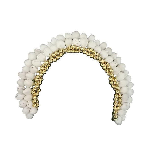 Apurva Pearls White Daisy Floral Hair Brooch - 1502285