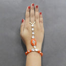 Apurva Pearls White Kundan Stone Gold Plated Hand Harness - 1502326D