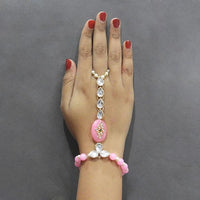 Apurva Pearls White Kundan Stone Gold Plated Hand Harness - 1502326M