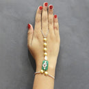 Apurva Pearls Gold Plated Pearl Hand Harness - 1502327C