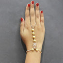 Apurva Pearls Gold Plated Pearl Hand Harness - 1502328B