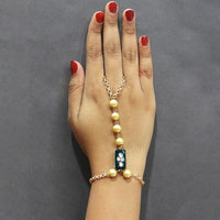 Apurva Pearls Gold Plated Pearl Hand Harness - 1502328C