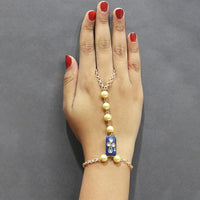Apurva Pearls Gold Plated Pearl Hand Harness - 1502328D