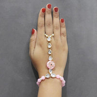 Apurva Pearls Gold Plated Pearl Hand Harness - 1502329A