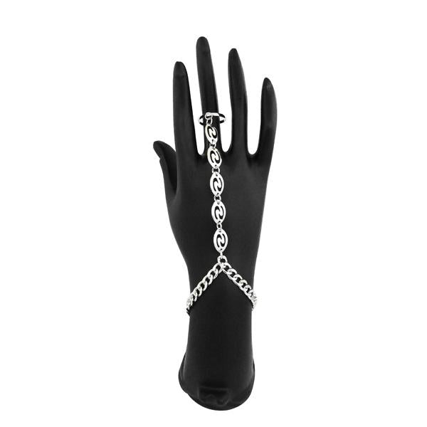 Tip Top Fashions Silver Plated Hand Harness - 1502366