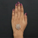 Urthn Gold Plated White Austrian Stone Hand Harness - 1502379A