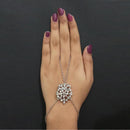 Urthn Silver Plated White Austrian Stone Hand Harness - 1502379B