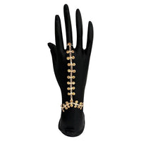 Urthn Brown Austrian Stone Gold Plated Hand Harness - 1502384A