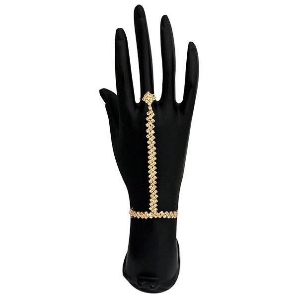 Eugenia Gold Plated Brown Austrian Stone Hand Harness - 1502387A