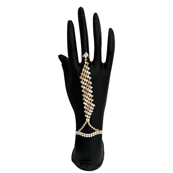 Eugenia Brown And White Austrian Stone Hand Harness - 1502388C