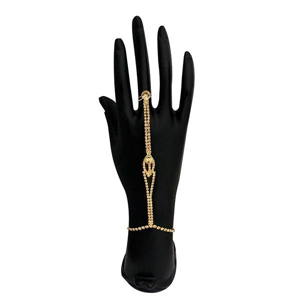 Tip Top Fashions Brown Austrian Stone Gold Plated Hand Harness - 1502390A