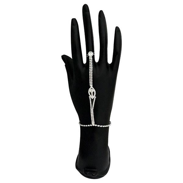 Eugenia Silver Plated Austrian Stone Hand Harness - 1502391