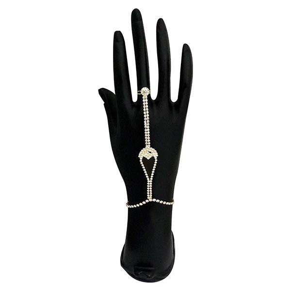 Tip Top Fashions Austrian Stone Gold Plated Hand Harness - 1502394A