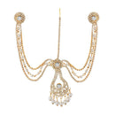 Apurva Pearls White Pearl Stone Hair Brooch - 1502514A
