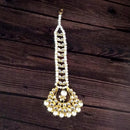 Kriaa Gold Plated Pearl And Kundan Maang Tikka - 1502524