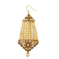 Kriaa Gold Plated Brown Kundan And Stone Pasa - 1502621A