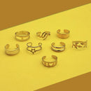 Urthn Gold Plated 8 Finger Ring - 1502927