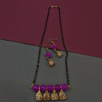 Kriaa Pink Beads Pearl Mangalsutra - 1503016F