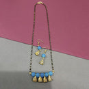 Kriaa Blue Beads Pearl Mangalsutra - 1503016G