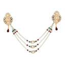 Soha Fashion Kundan Austrian Stone Pearl Chain Kamarband - 1503422