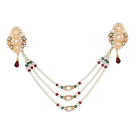 Soha Fashion Kundan Austrian Stone Pearl Chain Kamarband - 1503422