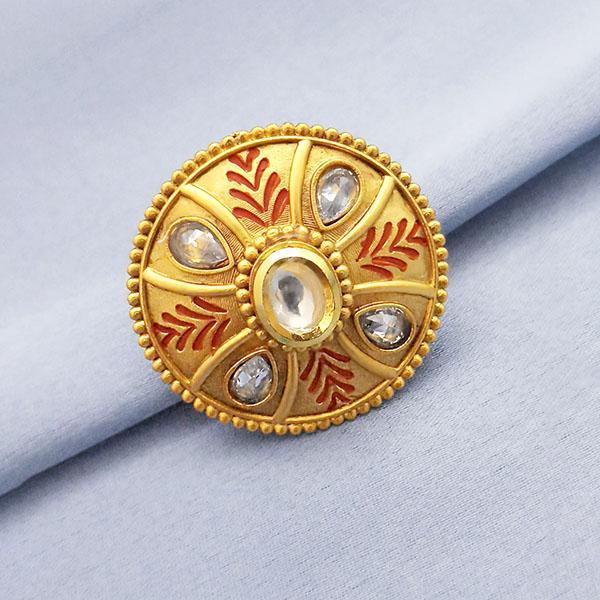 Kriaa AD Stone Adjustable Copper Ring - 1504720