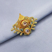 Kriaa AD Stone Adjustable Copper Ring - 1504723