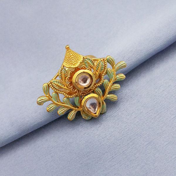 Kriaa AD Stone Adjustable Copper Ring - 1504723