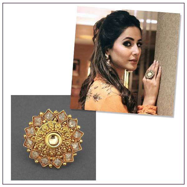 Utkrishtt AD Stone Kundan Adjustable Finger Ring - 1504766